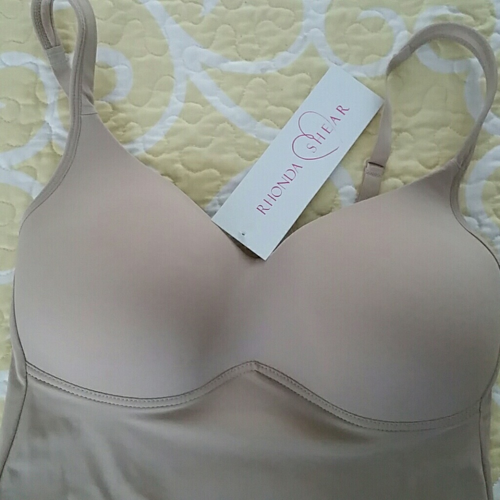 NWT Rhonda Shear beige molded cup Camisole